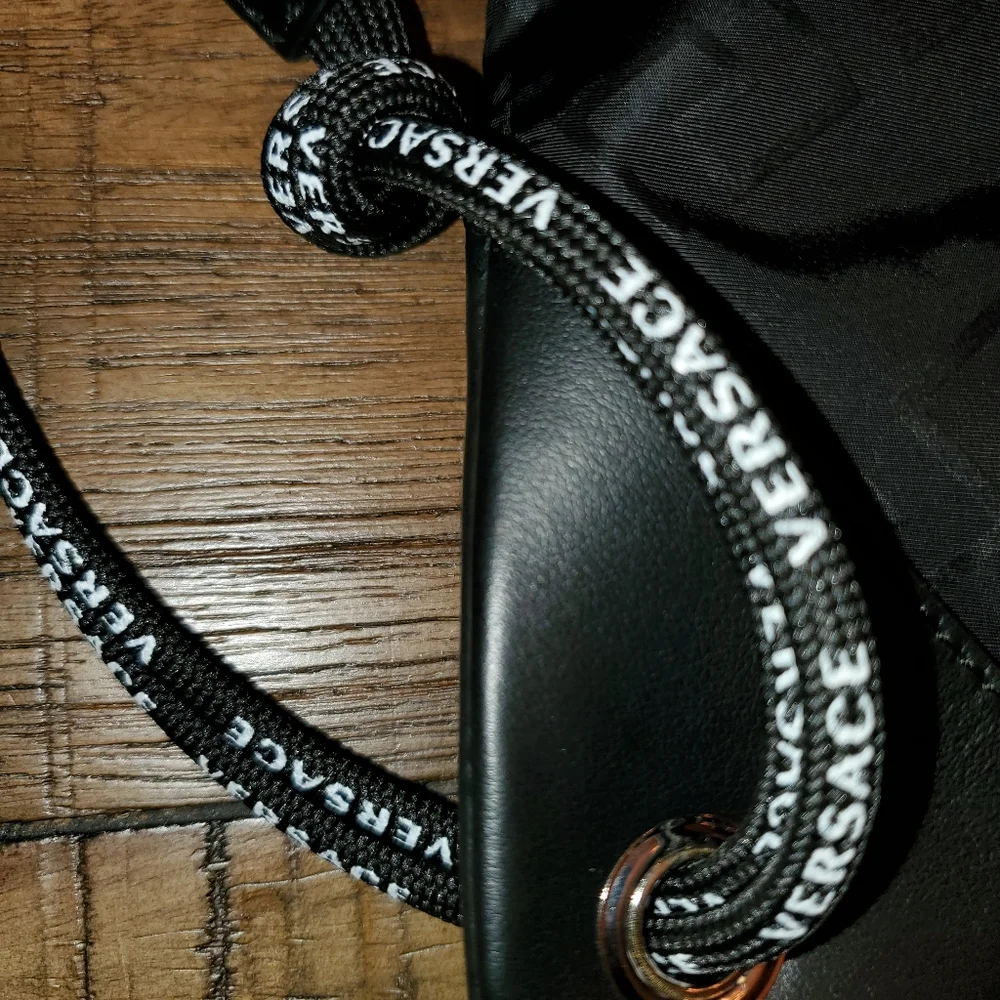 Versace Drawstring Unisex Rucksack Nylon Drawstring Bag - Picture 6 of 11